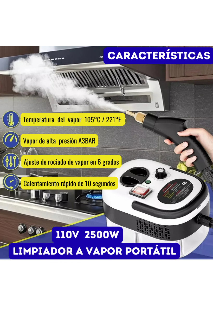 Limpiador Vapor Presión alta temperatura