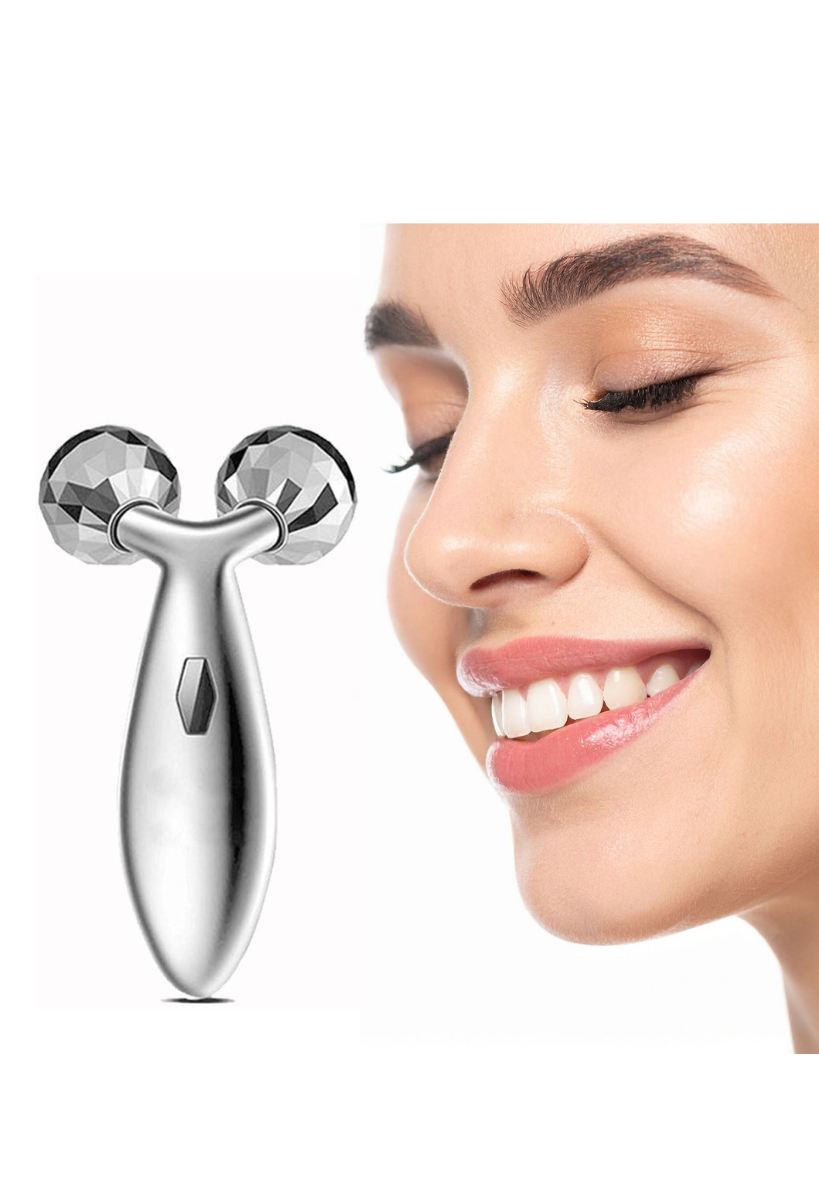 Masajeador Facial 3D de Rodillo Doble