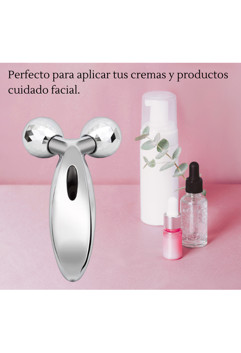 Masajeador Facial 3D de Rodillo Doble