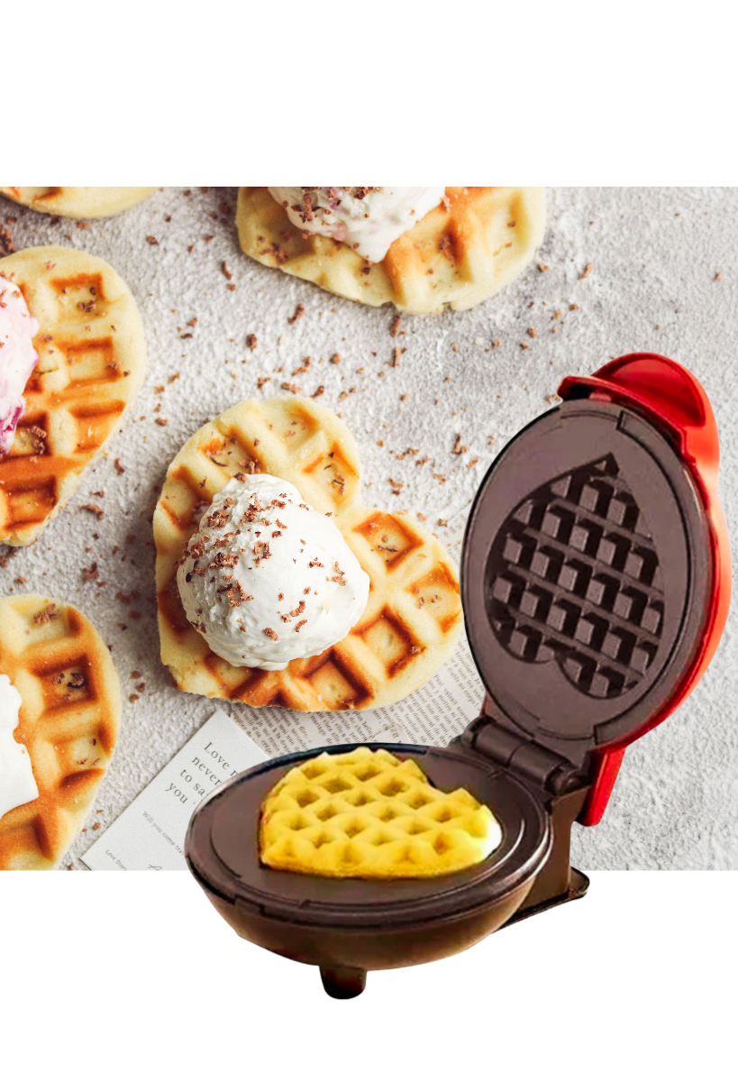 Wafflera en forma de Mini Corazón